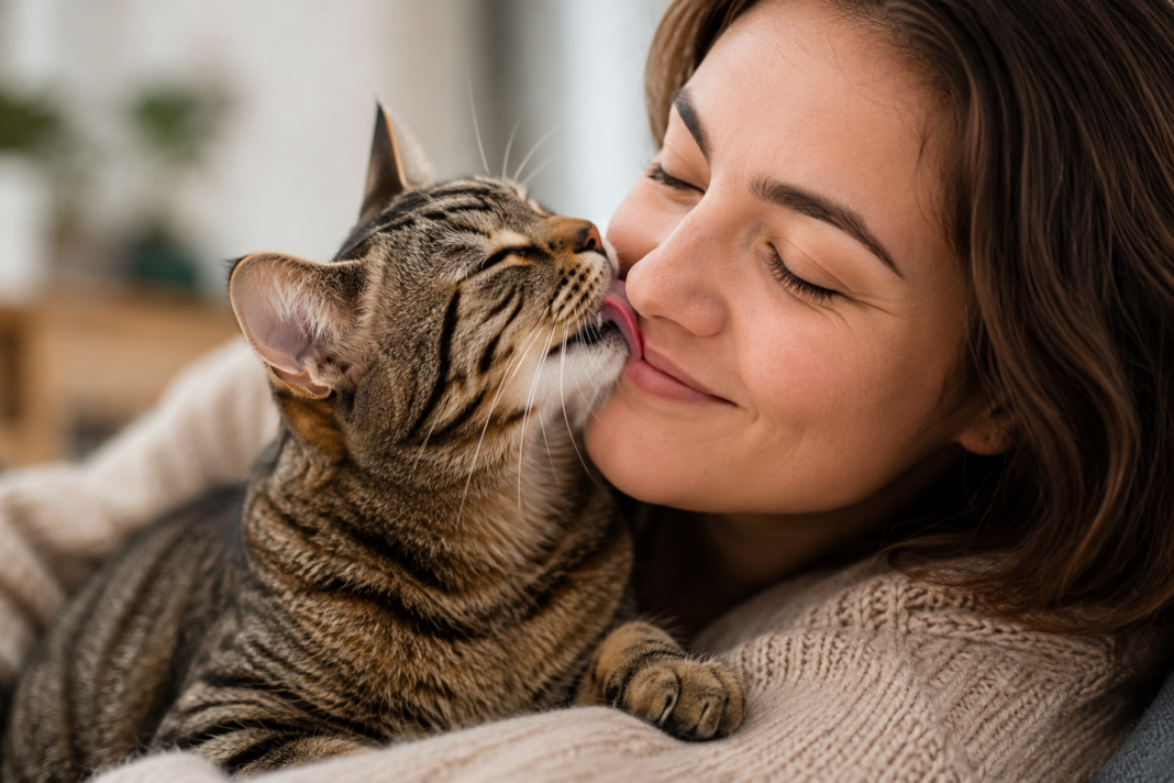 why does my cat lick me