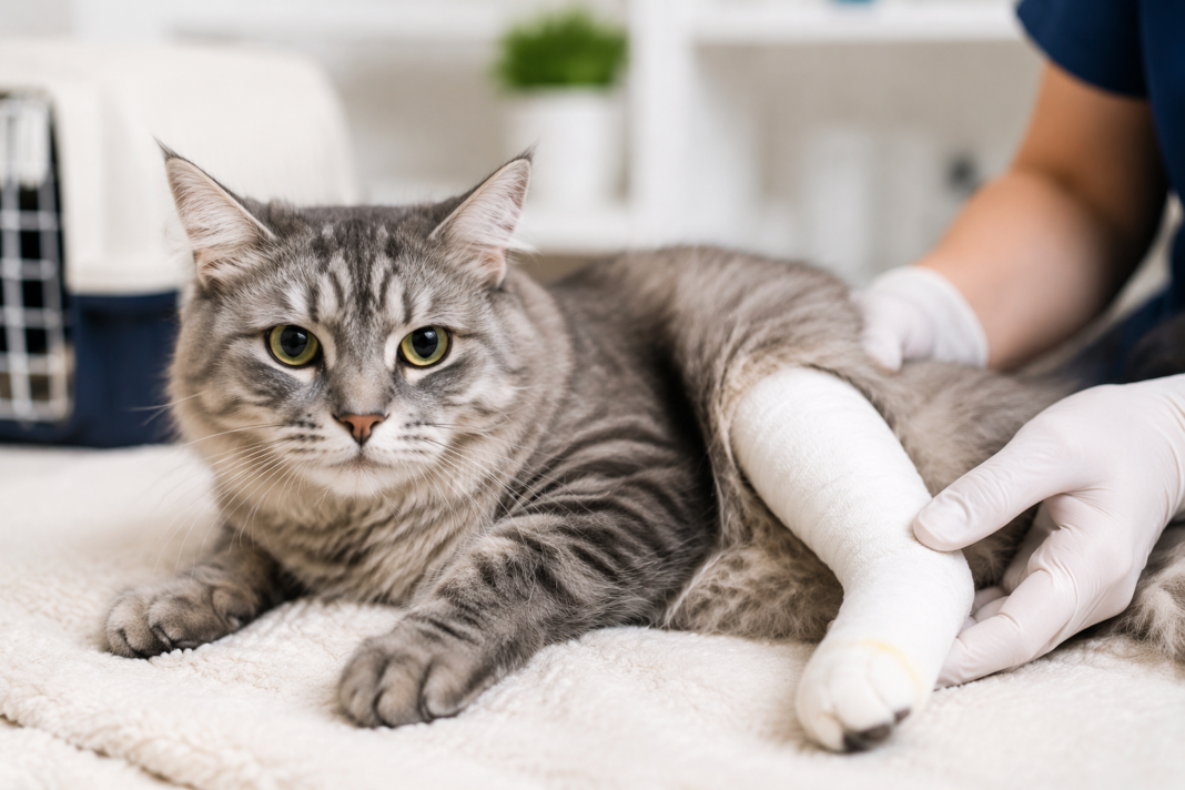 my cat leg is broken
